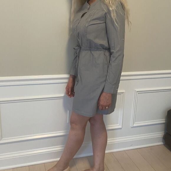 RUE58 GREY AND WHITE SHIRTDRESS.  NEW - Picture 1 of 14